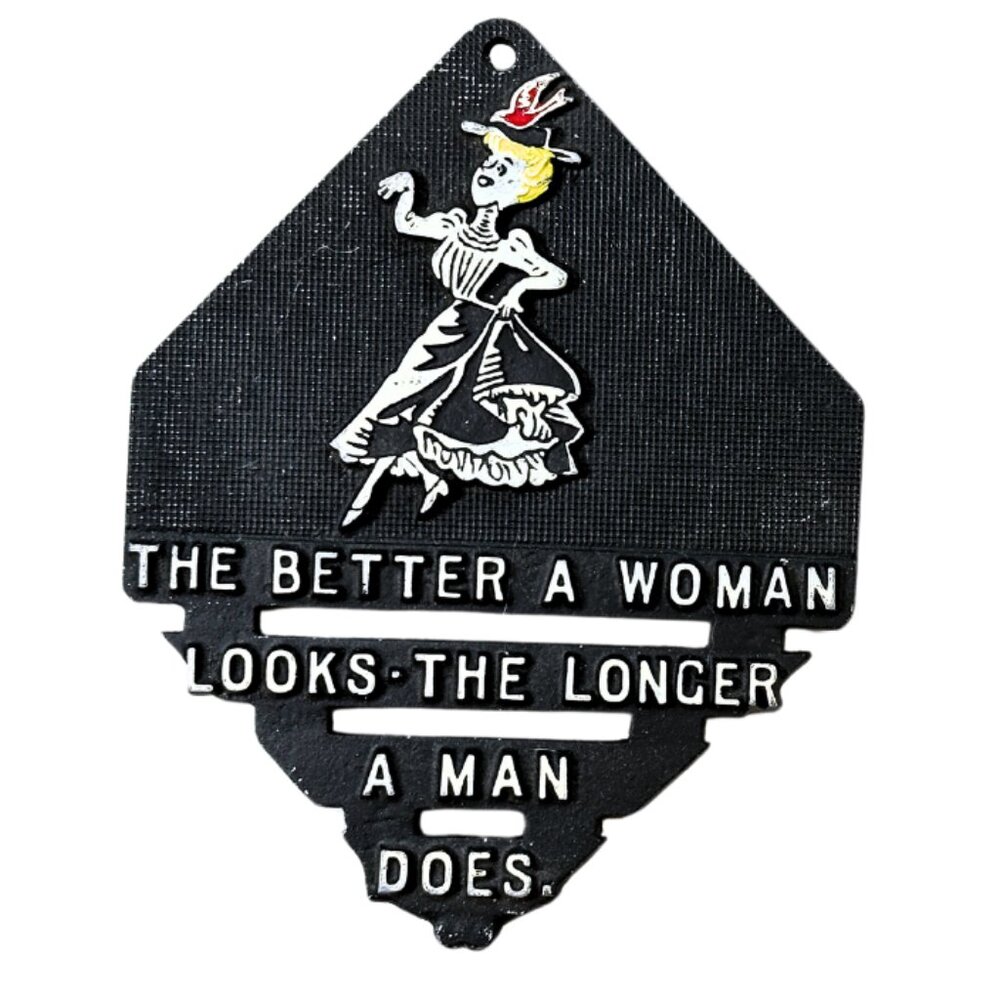Wilton Cast Iron Trivet | Vintage Wall Decor | The Better A Woman Looks